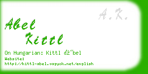 abel kittl business card